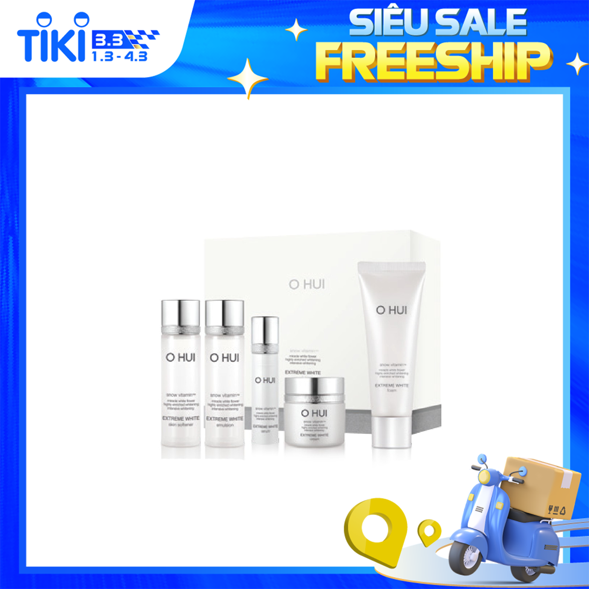 Set Dưỡng Trắng Da 5 Món Ohui White Extreme Mới