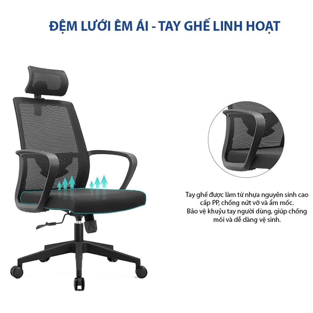 Ghế xoay văn phòng GOVI Ryan R11TD Ghế làm việc tựa đầu