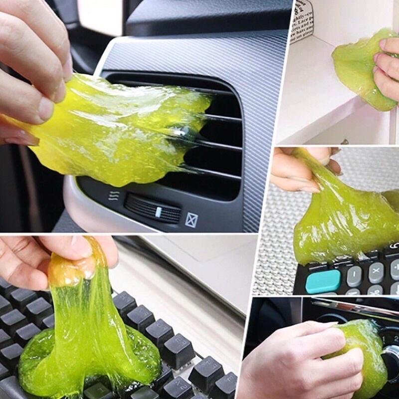Gel đa năng Super Clean – Slime làm sạch vệ sinh ô tô, bàn phím, điện thoại, bụi bẩn, laptop trọng lượng 80gram
