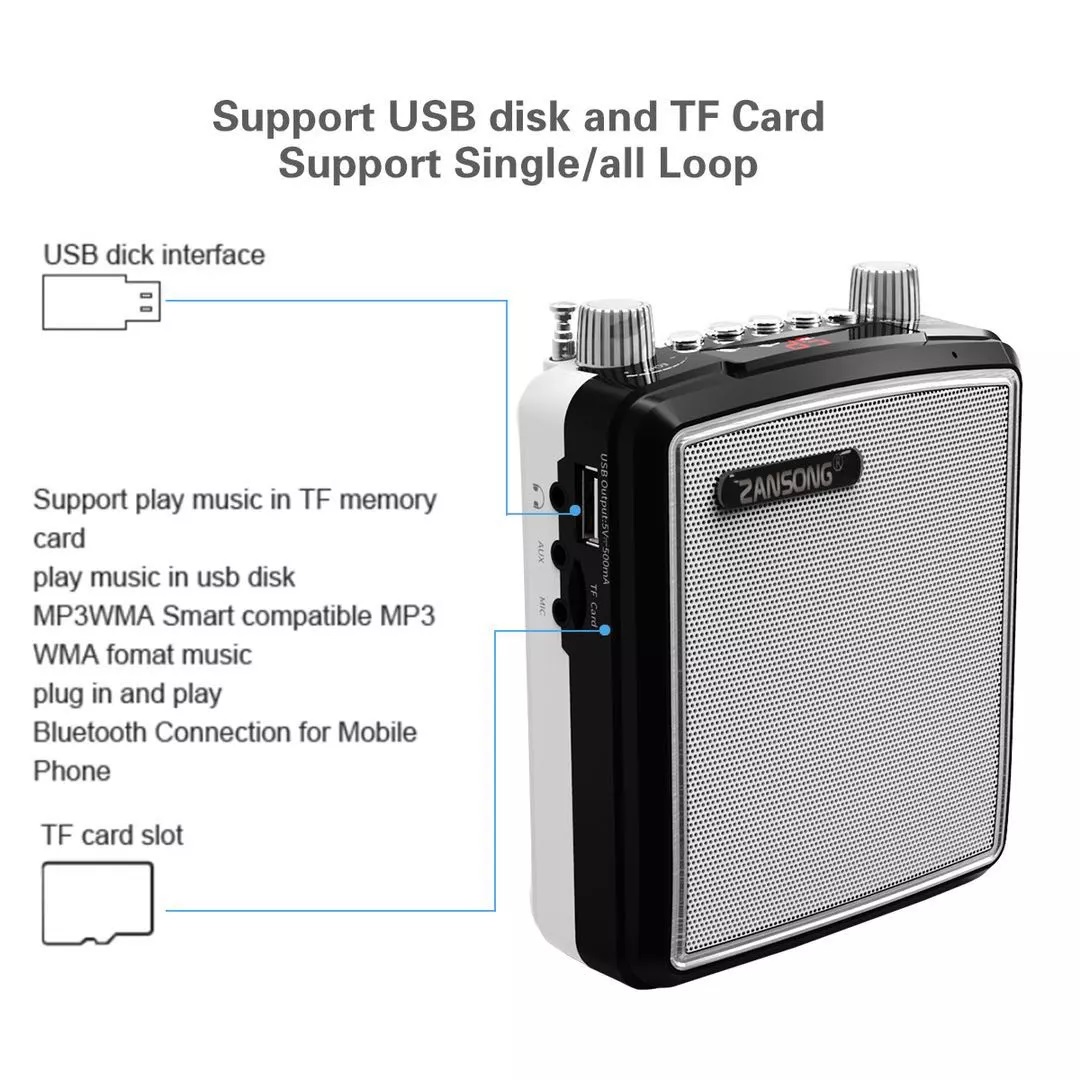 Máy trợ giảng Zansong M88 kèm micro không dây
