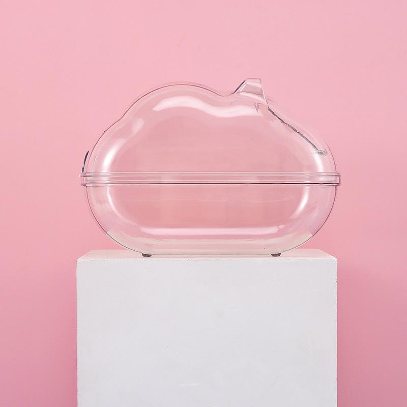 Toilet cho hamster trong suốt kèm xẻng