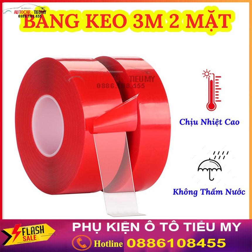 [CUỘN 3 MÉT] Băng Keo 3M 2 Mặt Cuộn 3 Mét Siêu Dính Chuyên Dụng Cho Ô Tô, Băng Keo 3M Chuyên Dụng Ô Tô Siêu Chắc