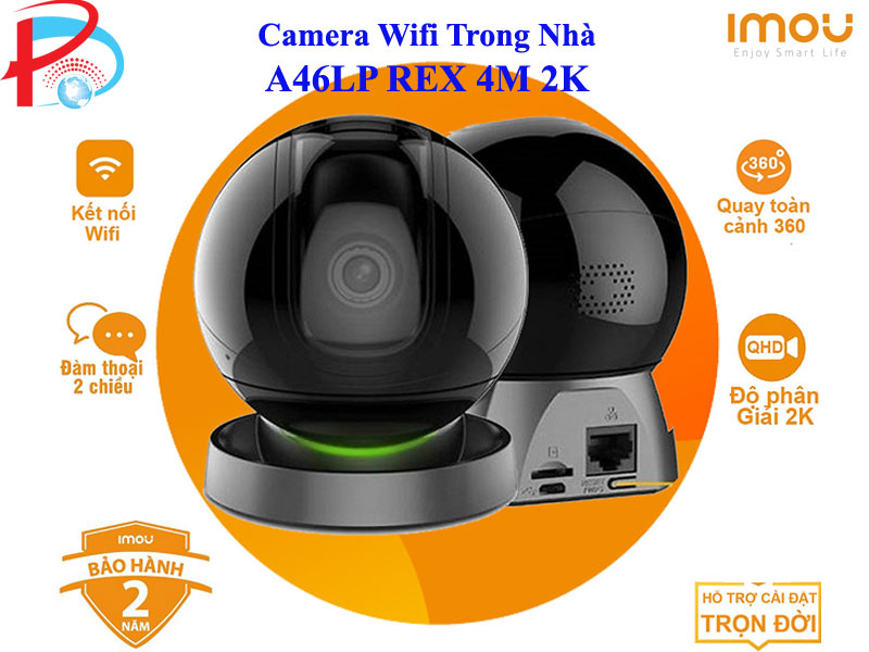 CAMERA WIFI IMOU REX IPC A46LP 4M 2K - XOAY 360 ĐỘ ĐÀM THOẠI 2 CHIỀU - HÀNG CHÍNH HÃNG