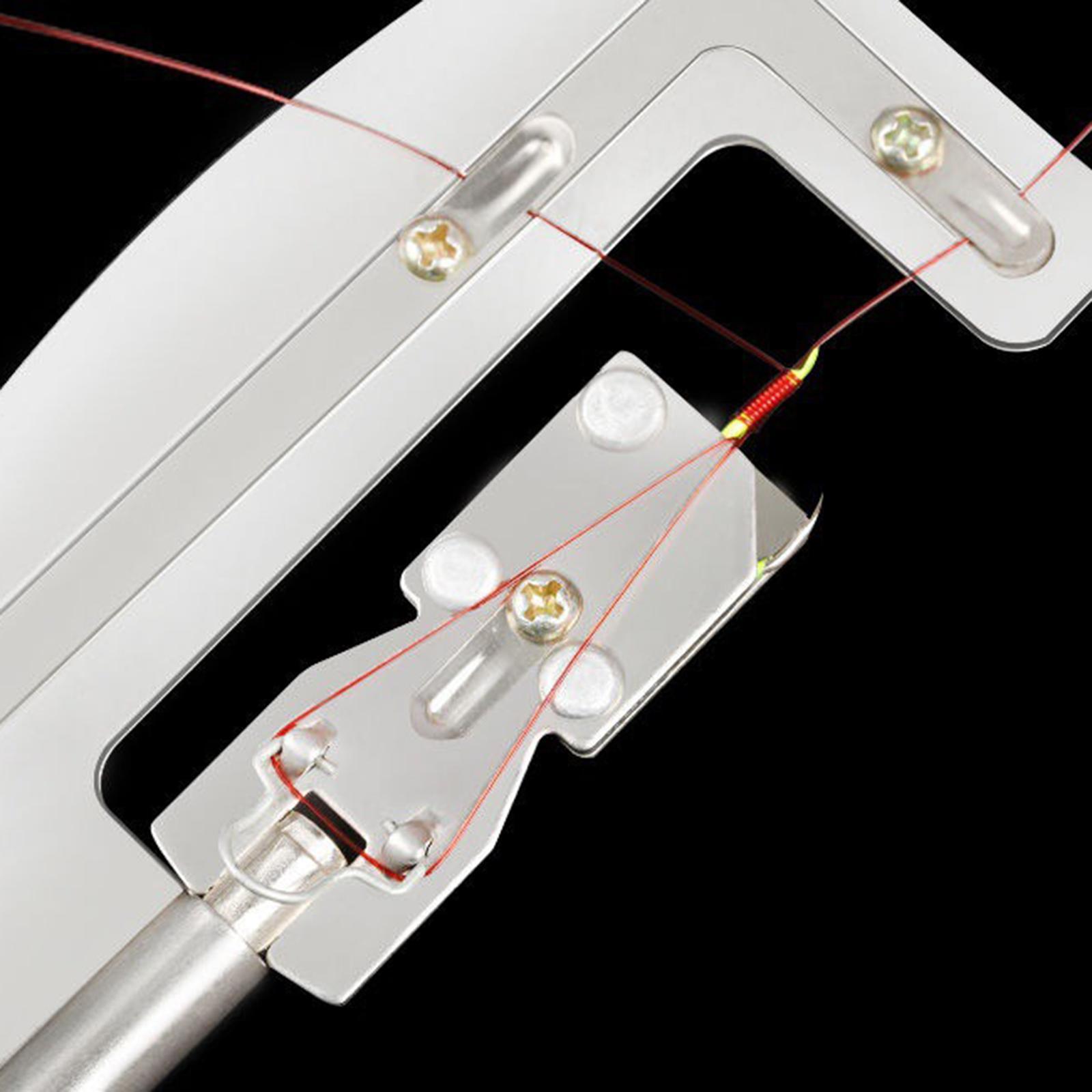 Fishing Hook Knot Tier Machine Stainless Steel Durable Practical Fishing Wire Tying Tool Fishing Hook Line Tying for Carp Fishing Supplies