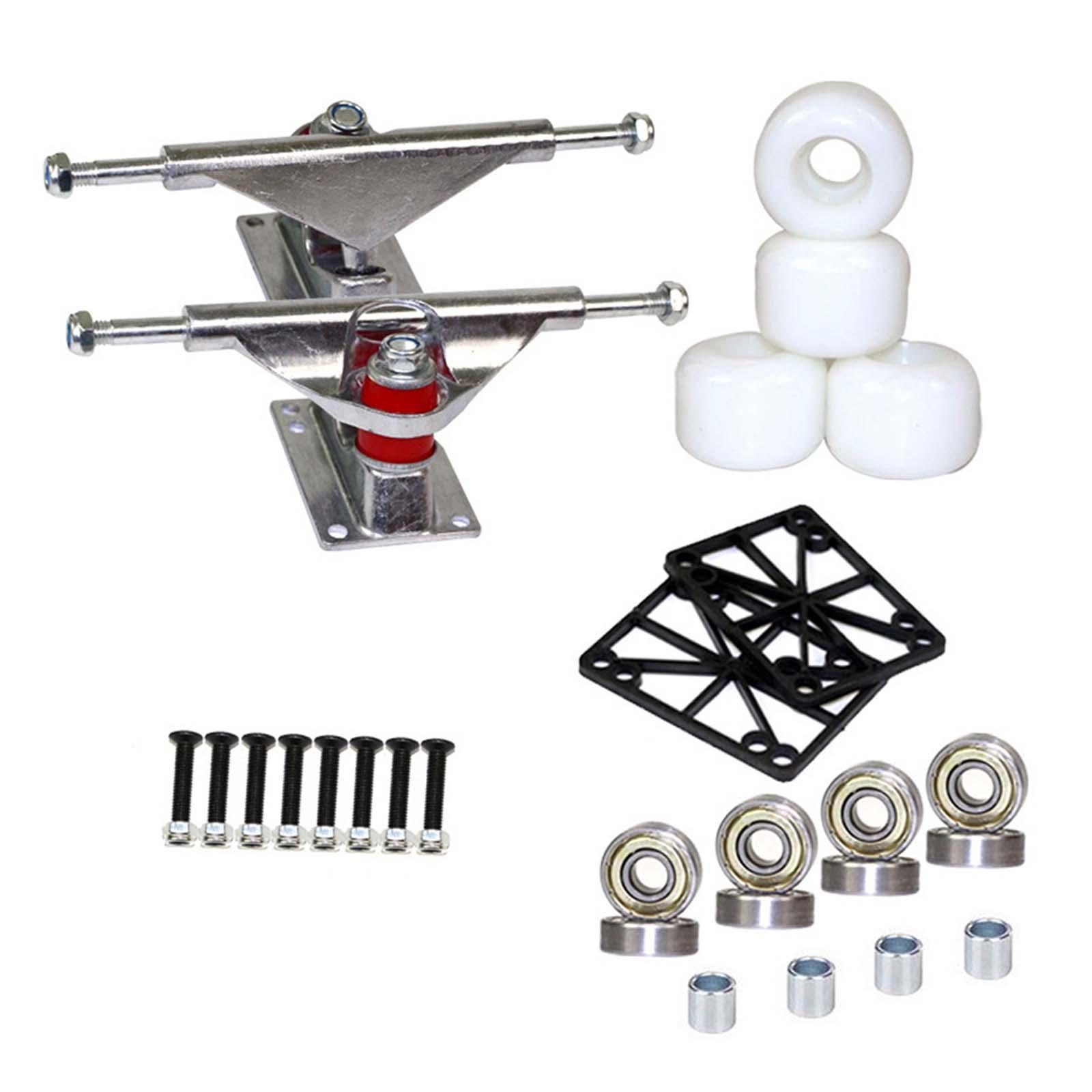 Skateboard Trucks Wheels Combo Set Bearing Spacers 5 inch Skateboard Bracket
