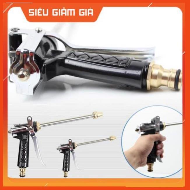 Bộ dây vòi xịt nước rửa xe, tưới cây . tăng áp 3 lần, loại 20m 206318 đầu đồng, cút, nối PE