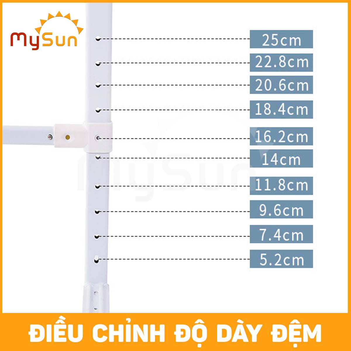 Thanh chắn giường dạng trượt cho bé MySun an toàn 1m2 1m5 1m8 1m9 2m 2m2