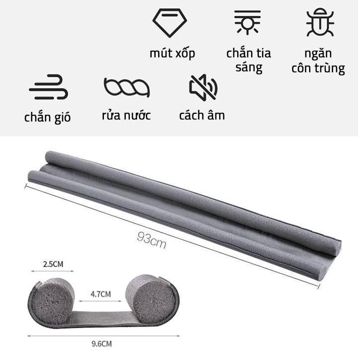 THANH XỐP DÀI NẸP CHẶN KHE CỬA RA VÀO, CỬA SỔ 95 CM