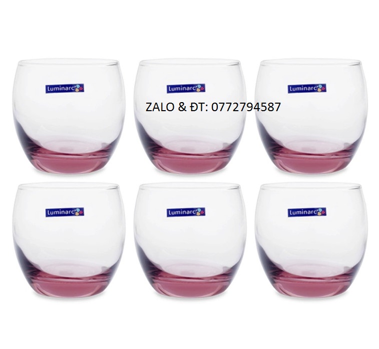 Ly Thủy Tinh PHÁP Salto Ice Pink Rock 320ml | Thủy Tinh Màu Cao Cấp