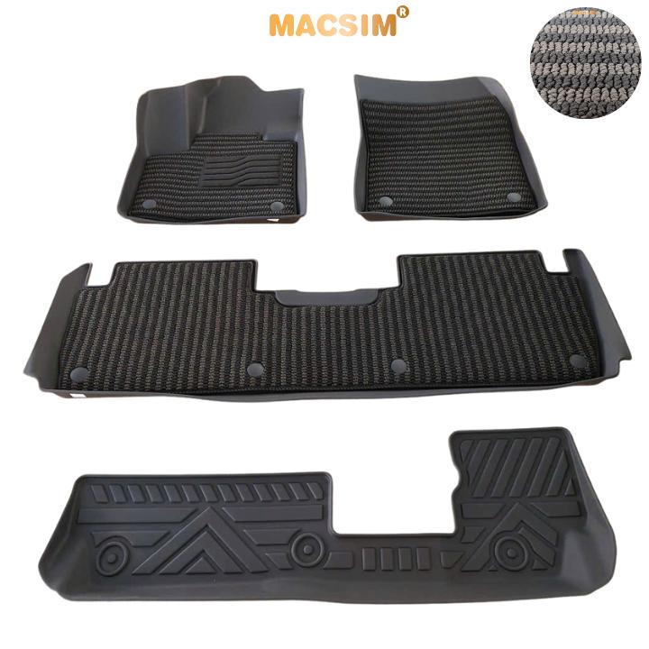 Thảm Lót Sàn 2 Lớp TPE Macsim Peugoet 5008 Chuẩn Form, Bền, Không Mùi (sd3 xám đen ct)