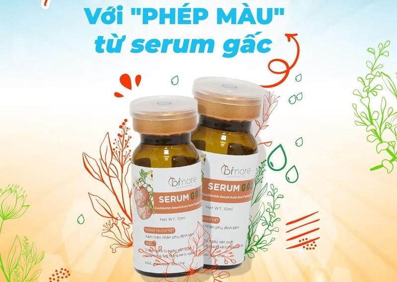 Serum gấc Bimore ngừa thâm mụn sáng da vượt trội_chai 10ml