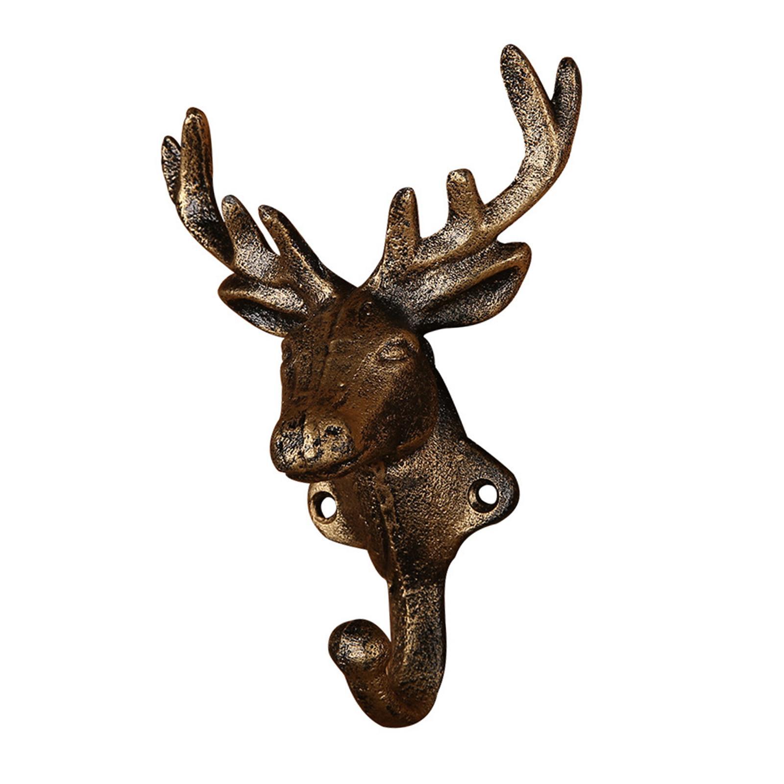 Deer Coat Hook Clothes Hanger Wall Mounted Holder Heavy Duty for Entryway