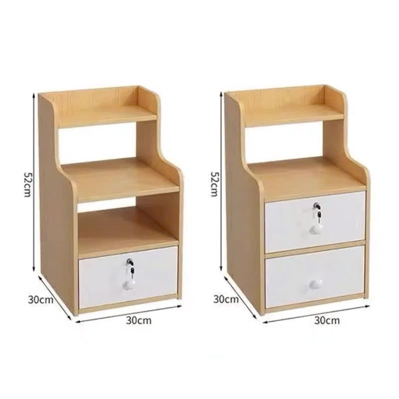 Tủ Đầu Giường Có Ngăn Khoá - Kệ Đầu Giường Tab Đầu Giường Gỗ MDF Cao Cấp 1 Ngăn 2 Ngăn Dễ Dàng Lắp Đặt