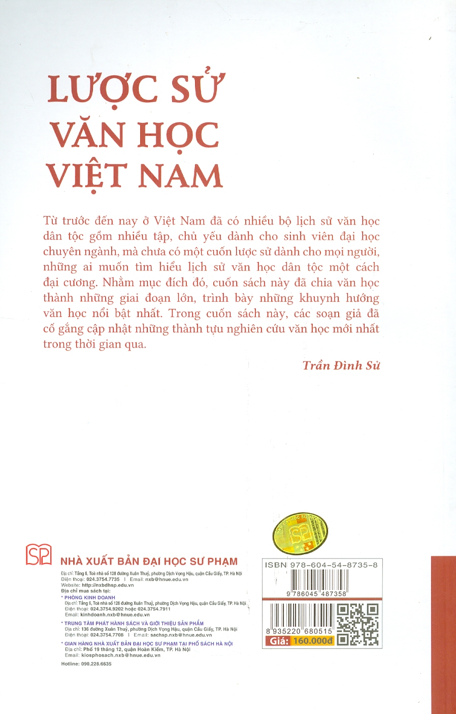 Lược Sử Văn Học Việt Nam - Bìa mềm