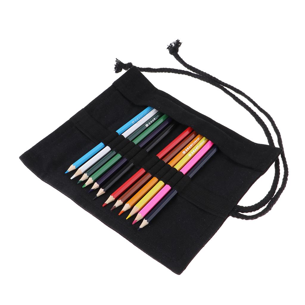 Creative Canvas Large Capacity Color Pencil Bag with Pencil XS