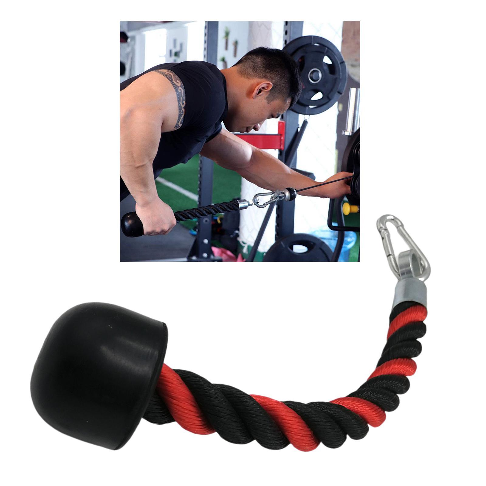 2xTriceps Rope Single Grip Pulley Cable Attachment Pull Down LAT Handle Red