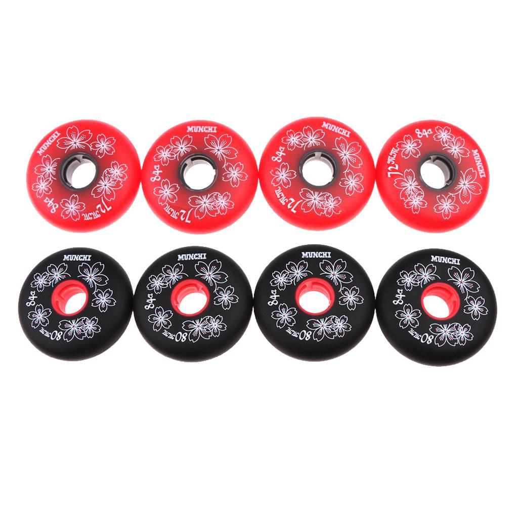 8 Pieces Inline Roller Hockey Fitness Skate Replacement Wheel 84A