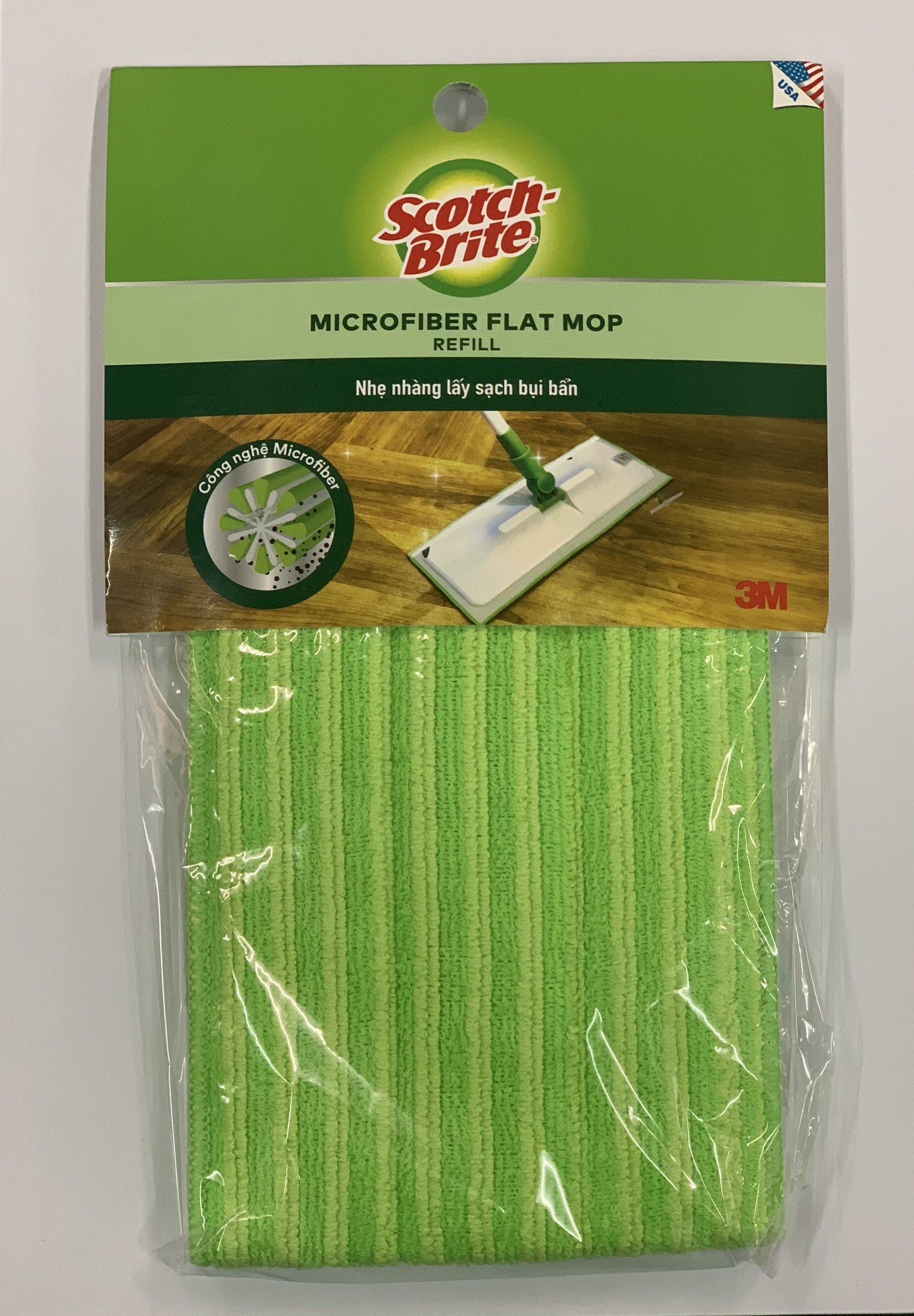 [QUÀ TẶNG] Bông lau thay thế Cây lau nhà Microfiber cỡ lớn Scotch-Brite 3M đa năng, thấm hút nước tốt, lấy sạch vết bẩn hiệu quả