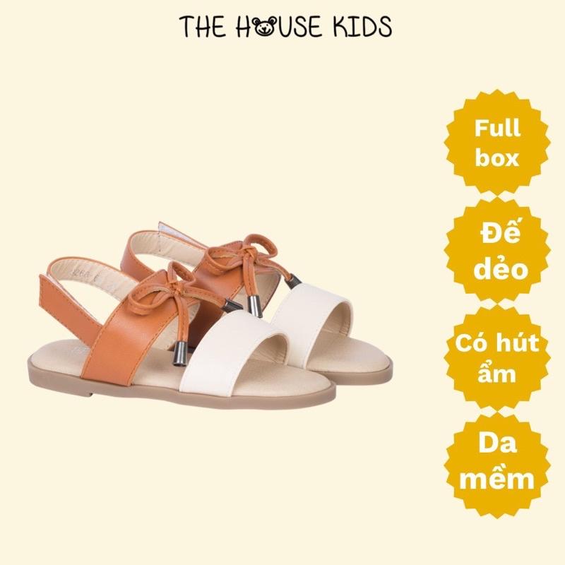 Sandal Cho Bé Gái Sandal Trẻ Em CC THE HOUSE KIDS Nơ Nâu