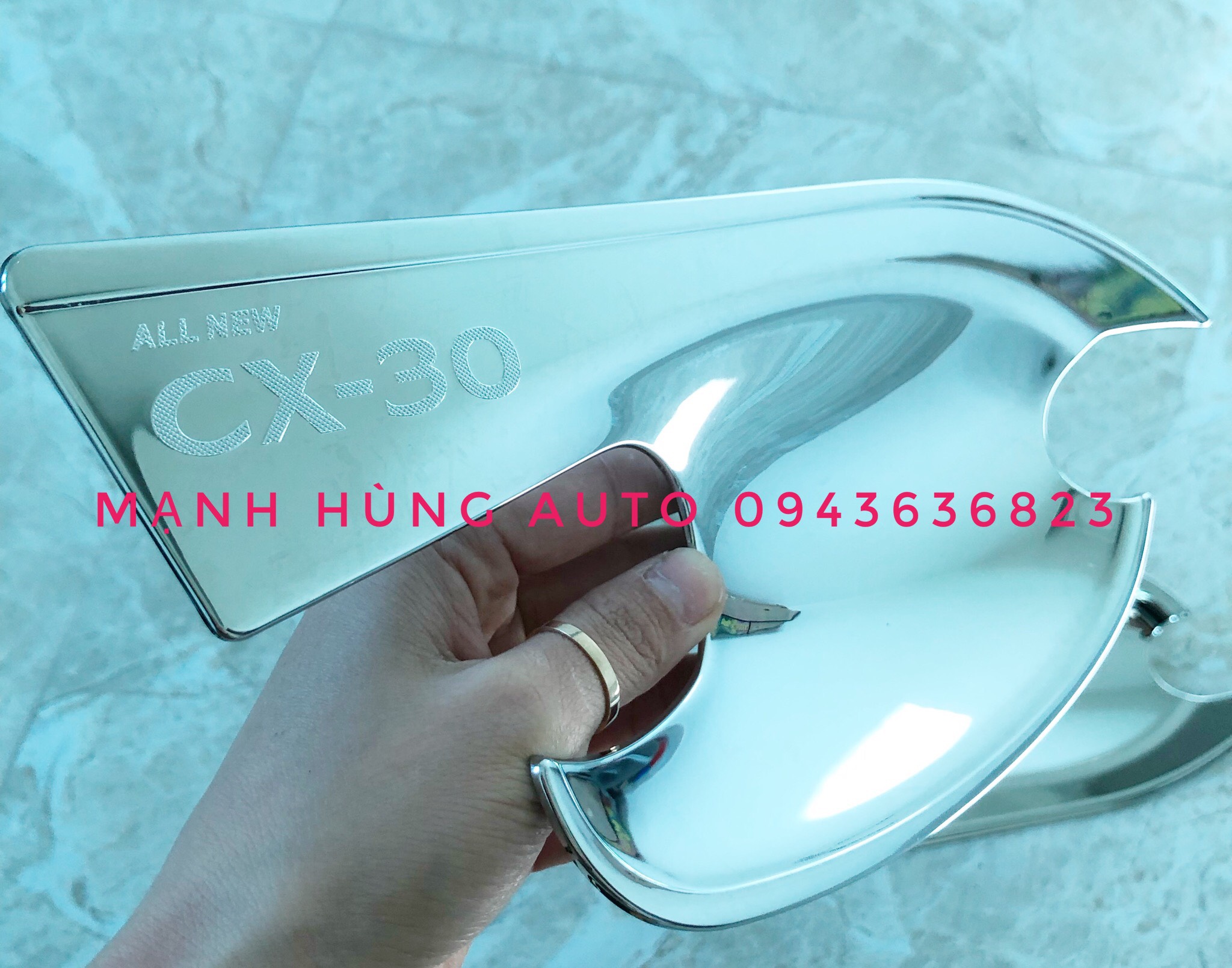 Bộ Ốp Tay Nắm , Hõm Cửa Xe MAZDA CX3 Mạ Crom