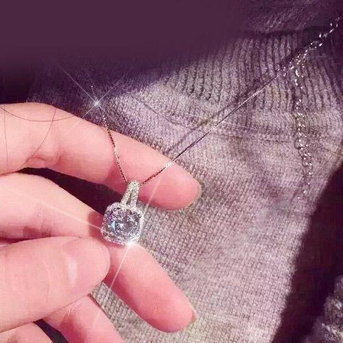 Bộ trang sức nạm đá zircon vuông quý tộc BHB132