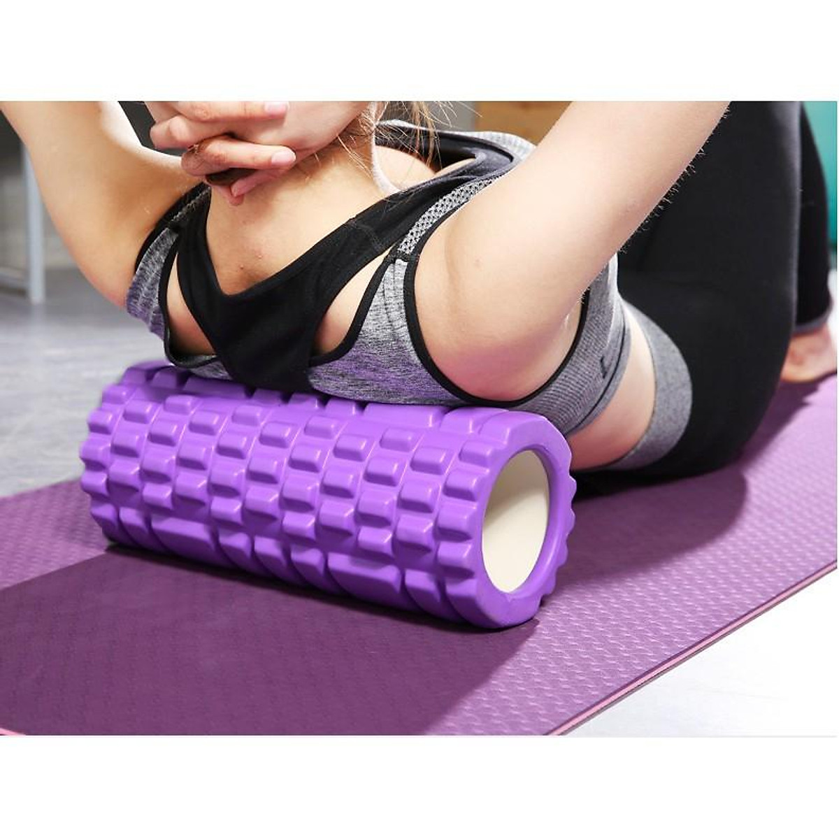 Con lăn Yoga Massage Foarm Roller, ống trụ lăn xốp thể thao giãn cơ có gai roam rollet cao cấp, ống lăn giãn cơ - Chính hãng DoDoDios