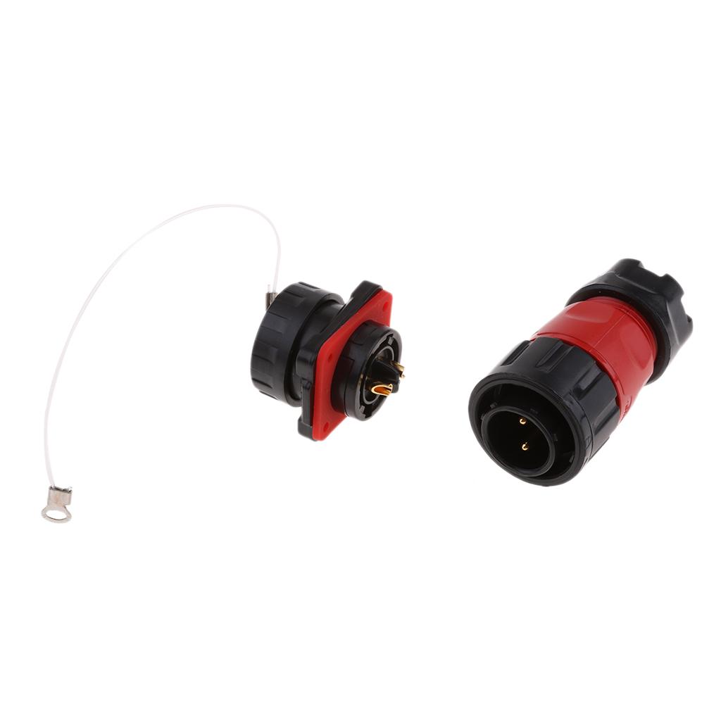 2 Pin Power Connector Male Plug & Female Socket Waterproof Outdoor IP67 AC / DC
