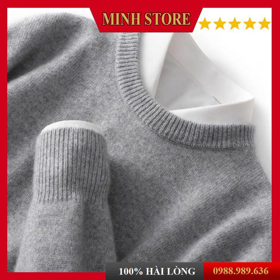 Áo len nam phong cách hàn quốc, Áo len phom rộng cổ tròn chất liệu cao cấp kiểu dáng trẻ trung AL03 - MINHSTORE