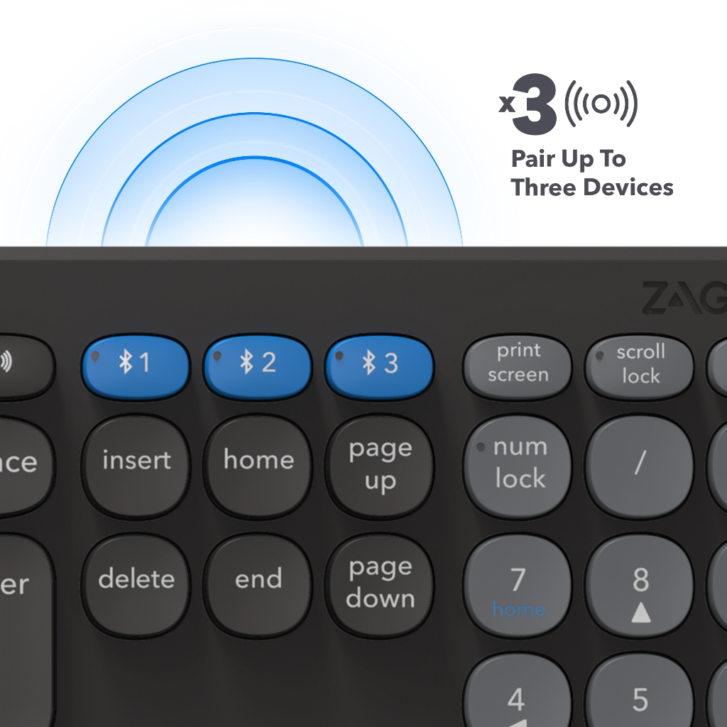 Bàn phím ZAGG Universal Keyboard 12 inch/Mid size/Full size - Bảo hành 1 Năm - Hàng chính hãng
