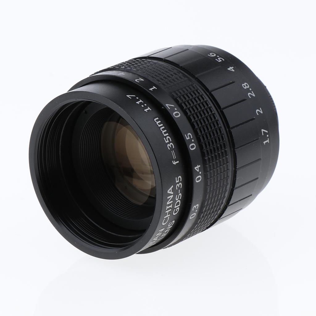 35mm f/1.7 C Mount TV Lens for Mirrorless Camera, Manual Focusing Fixed