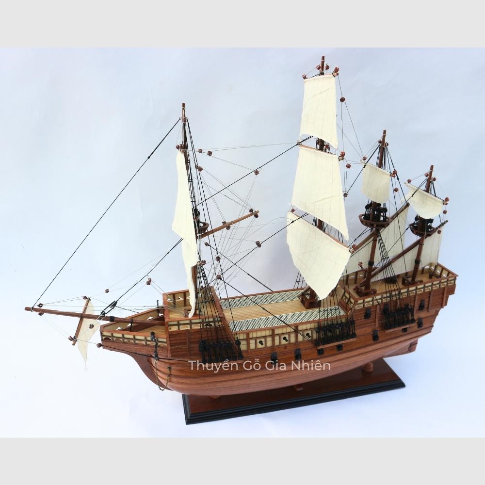 Mô Hình Thuyền Gỗ Phong Thủy Dạng Thuyền Cổ MARY ROSE Chính Hãng Hàng Xuất Khẩu Chất Lượng Cao