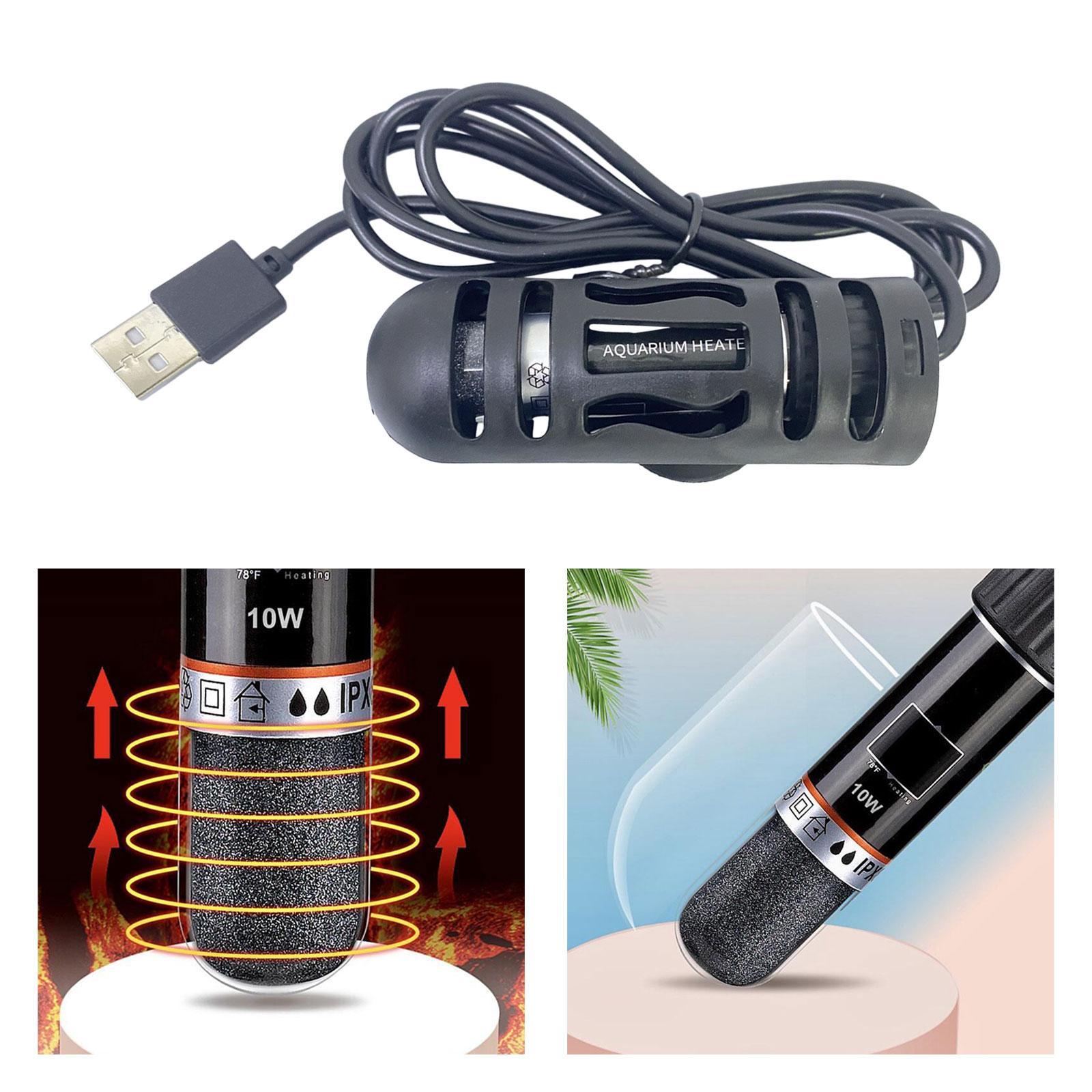 Aquarium Heater Small Fish Tank Heater Digital Display Auto Heating Tool for Pet Drinking Waterer Reptile Aquatic Terrarium