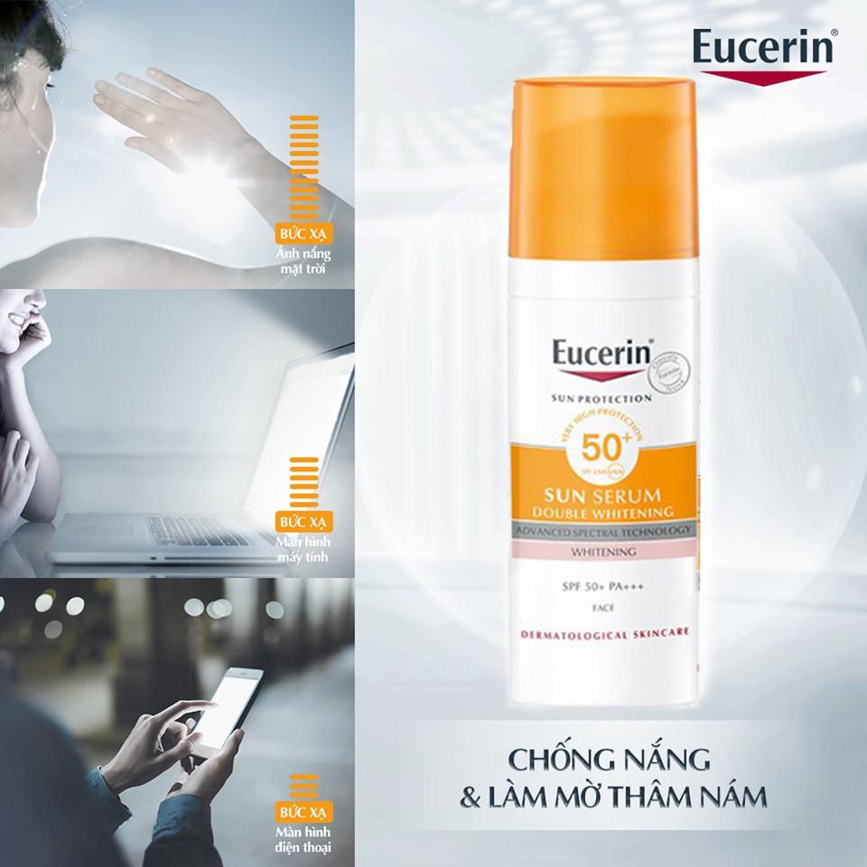 Eucerin Kem Chống Nắng Giúp Giảm Thâm Nám Và Dưỡng Trắng Da Sun Serum Double Whitening Spf50+ 50ml