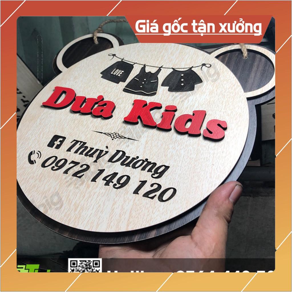 Bảng gỗ tên shop mini chúng tôi thiết kế theo yêu cầu