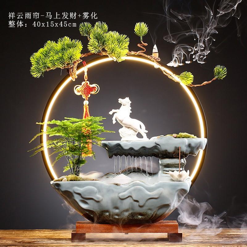 Thác nước non bộ phong thủy, tài lộc, may mắn, thịnh vượng, bình an