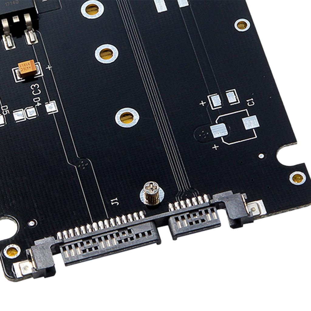 2Pack M.2 NGFF B-Key SSD to 2.5" SATA Adapter Card with Case Enclosure
