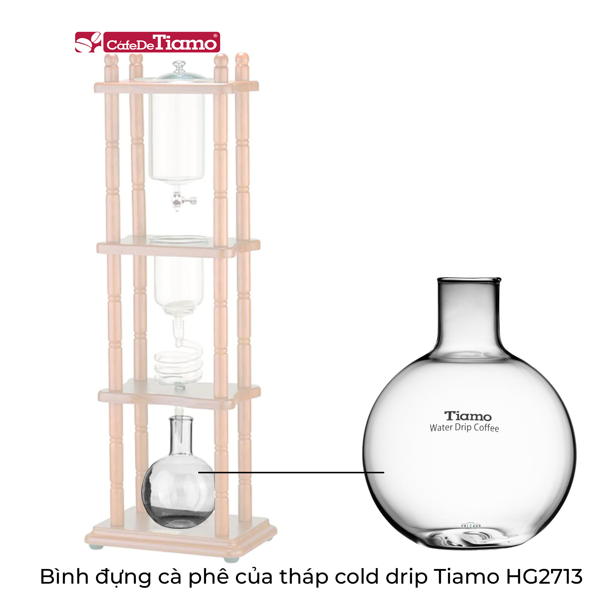 Bình đựng cà phê của tháp Cold Drip Tiamo HG2713