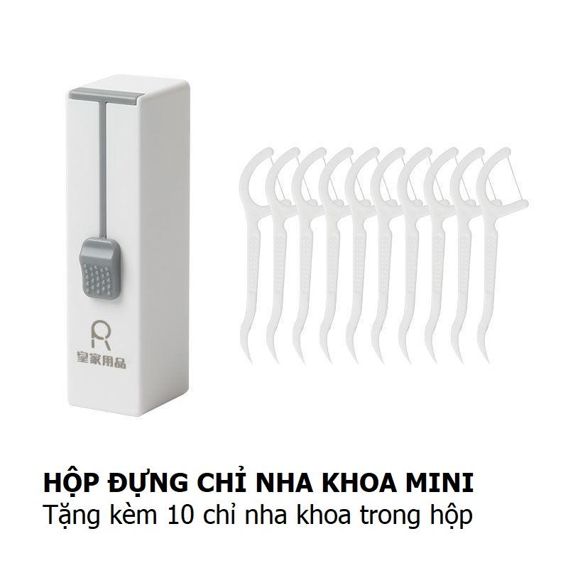 Hộp Đựng Tăm Chỉ Nha Khoa Mini, Kèm 10 Tăm Chỉ Cá Nhân, Nhỏ Gọn, Tiện Dụng, Bỏ Túi Mang Theo Người, Tiện Lợi Khi Đi Làm, Đi Du Lịch. Kingler 7036