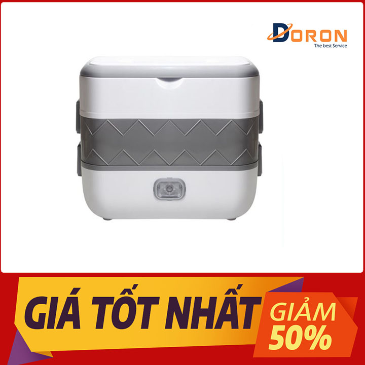 Hộp cơm điện đa năng 2 tầng 4 ngăn inox DORON