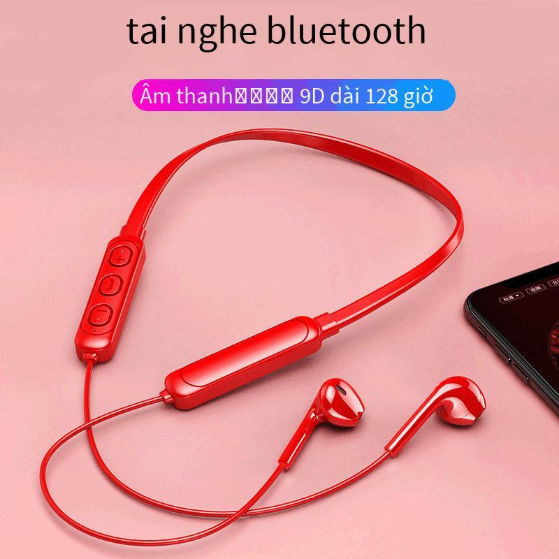 Khuyến mại tai nghe bluetooth treo cổ điện thoại di động tai nghe không dây trong tai thể thao không dây loa siêu trầm tai nghe