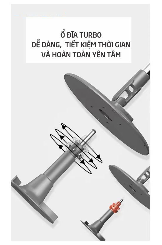 Cây Lau Nhà Thông Minh, Tự Động Tách Nước Bẩn, Tự Động Vắt Khô, Xoay 360 độ Daichipro DCP 5SM - Hàng Chính Hãng