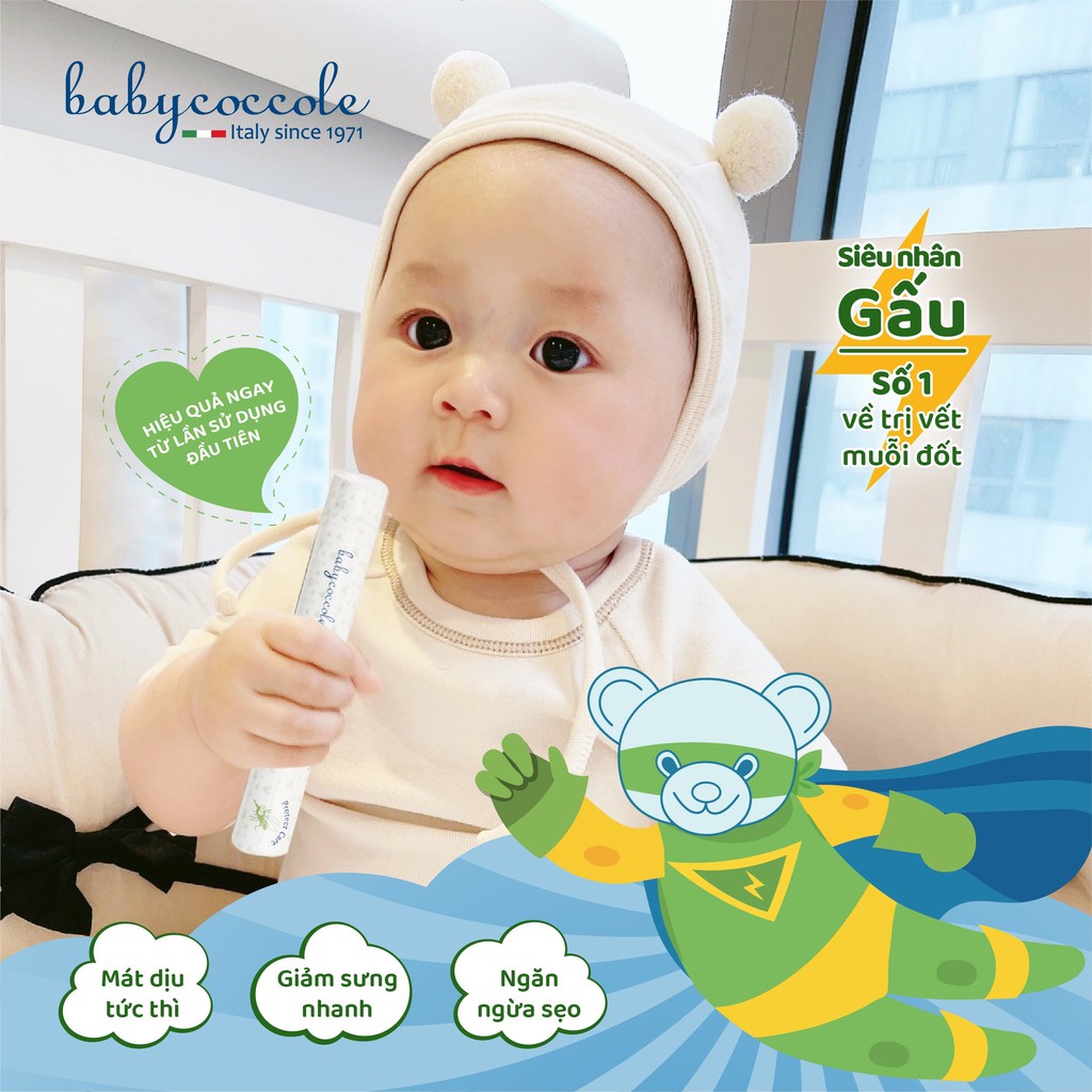 Bút Chấm vết Muỗi Đốt Babycoccole 0M+ Chiết xuất Hạnh Nhân và Dầu oliu 10 ml