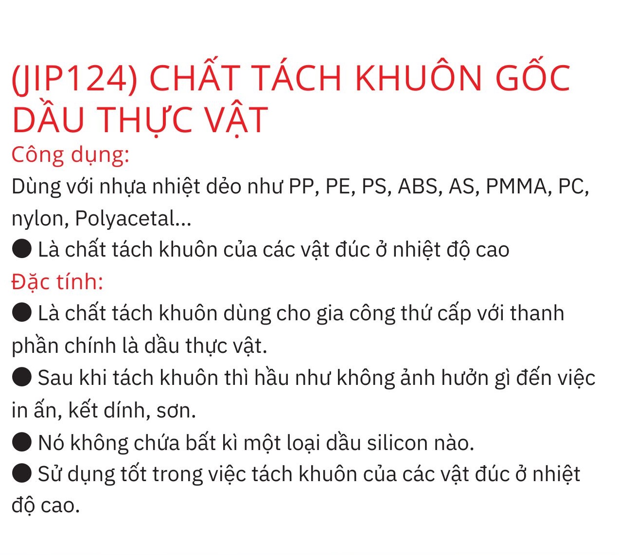 JIP124 Dung dịch tách khuôn dùng cho nhà máy , xưởng 420ml- Hàng chính hãng ICHINEN Nhật Bản