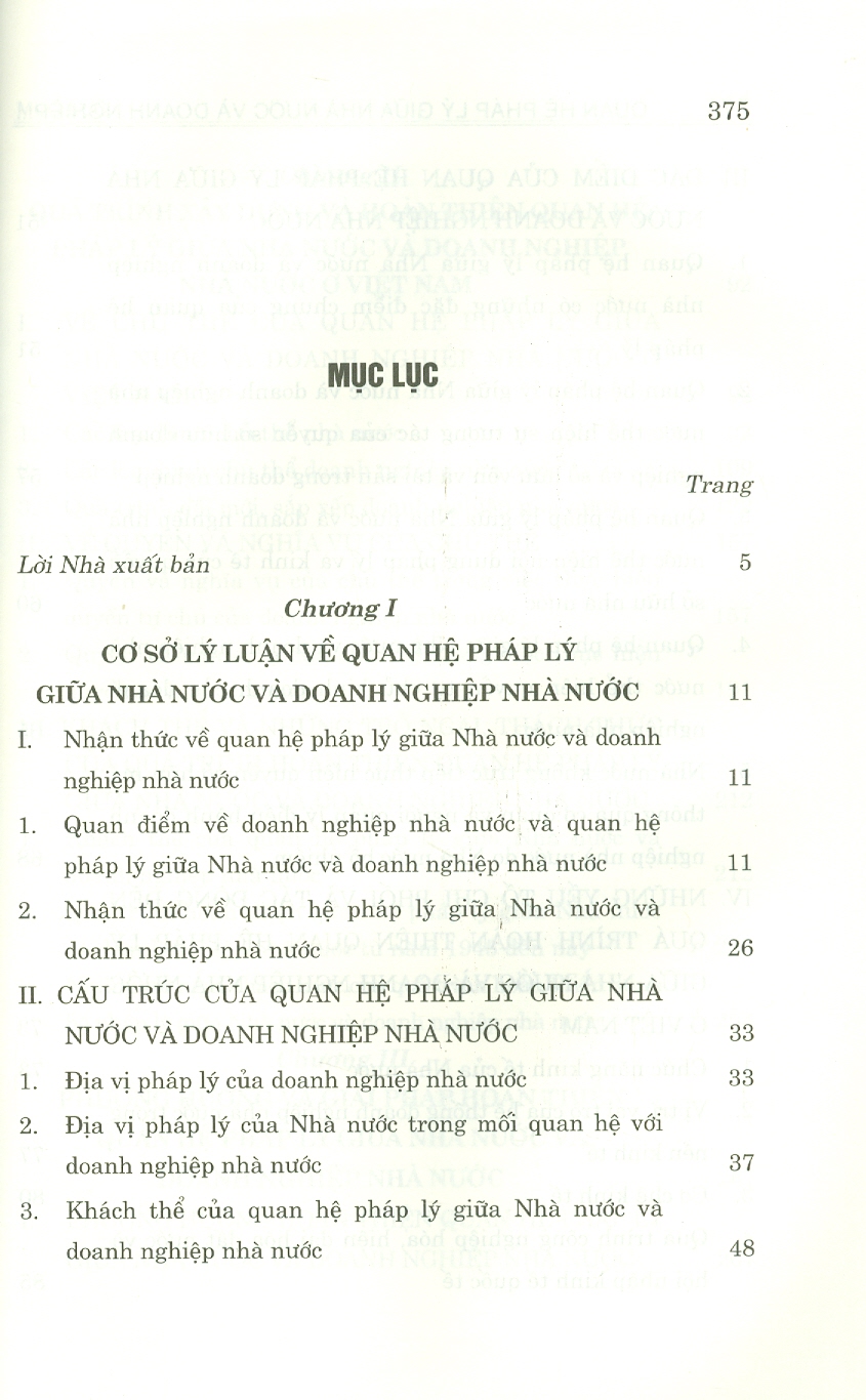 Quan Hệ Pháp Lý Giữa Nhà Nước Và Doanh Nghiệp Nhà Nước Trong Nền Kinh Tế Thị Trường Định Hướng Xã Hội Chủ Nghĩa (Sách Chuyên Khảo)