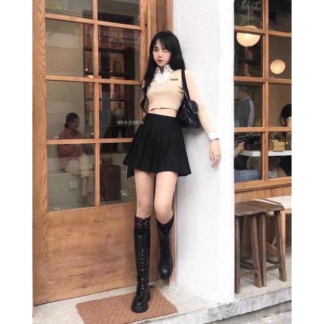 Sét áo be nhiều oze mix chân váy tennis TTS
