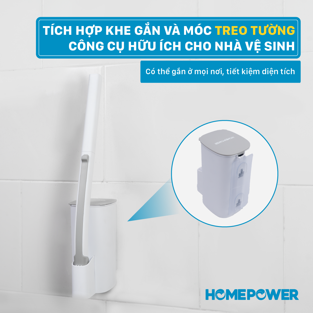 Chổi Cọ Nhà Vệ Sinh, Bồn Cầu Dùng 1 Lần Treo Tường Tiện Lợi Homepower TP-01