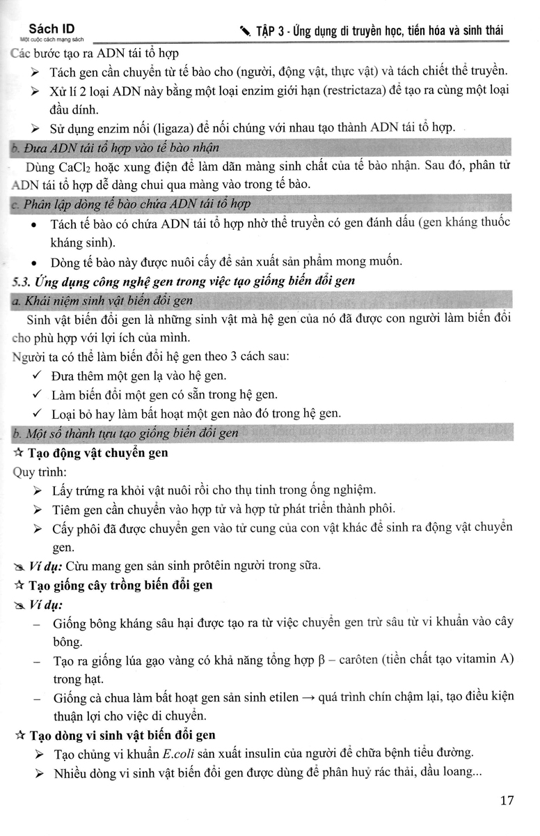 TỰ HỌC SINH HỌC - TẬP 3 - ỨNG DỤNG DI TRUYỀN HỌC, TIẾN HÓA VÀ SINH THÁI_MOON