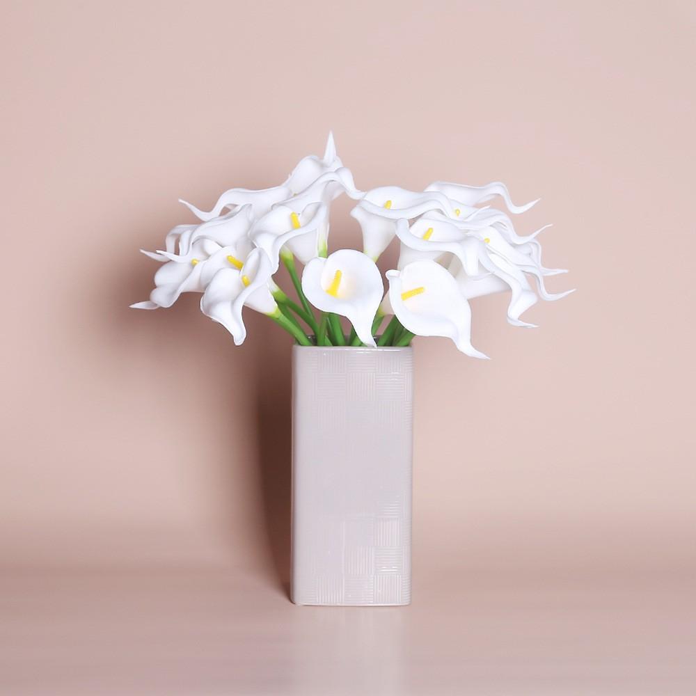 Hoa Calla Lily giả hoa Rum PU mini cao su cao cấp- Hoa Chi Vân Môn giả trang trí