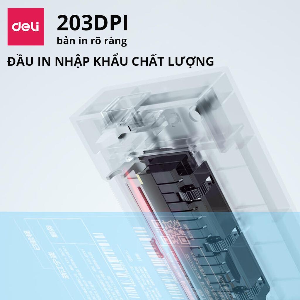 Máy In Nhiệt Deli In Đơn Hàng, Hóa Đơn, Tem Mã Vạch, Logo Tự Dán - Kết Nối USB, Tốc Độ In 1 Đơn/s - DL-760D