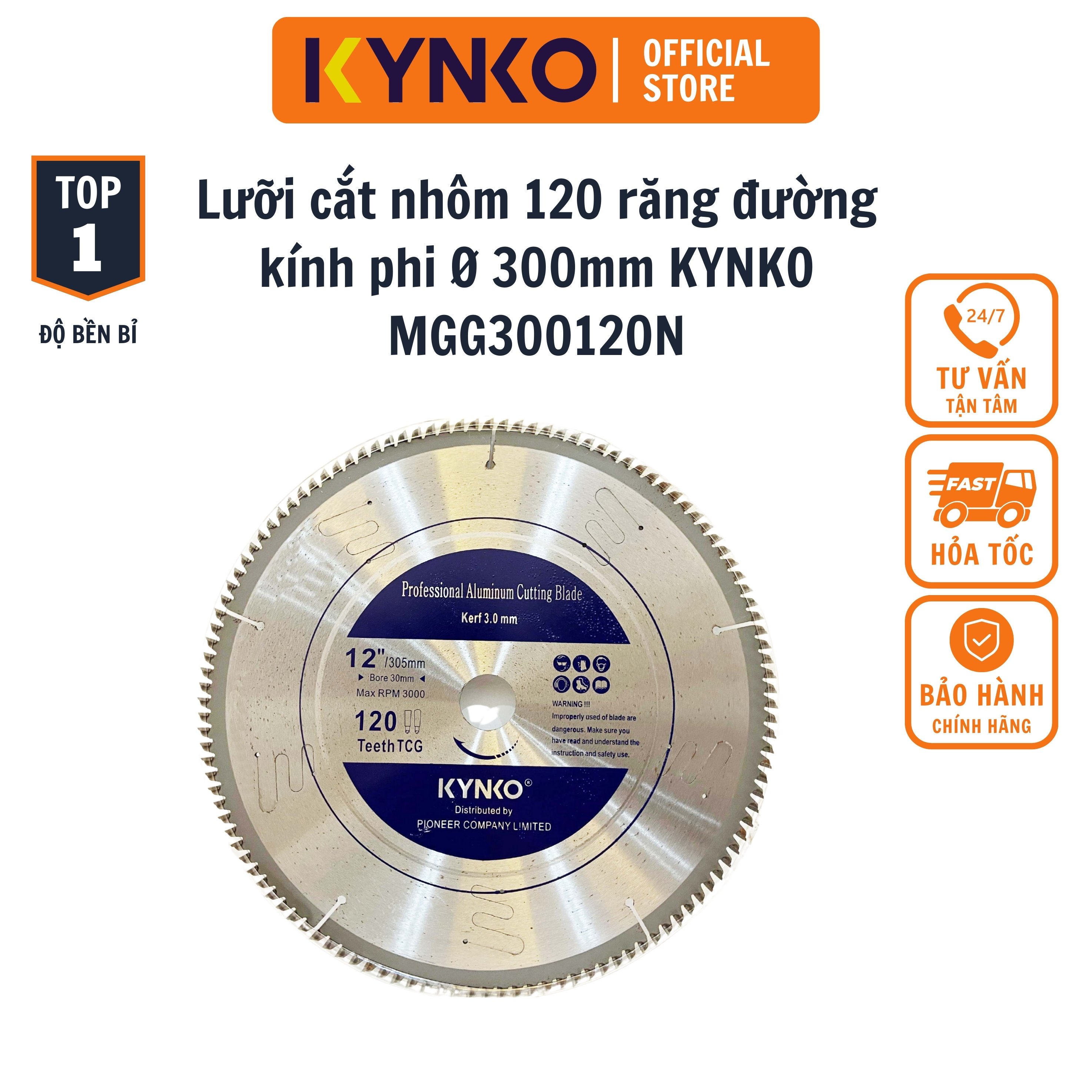 LƯỠI CẮT NHÔM 120 RĂNG đường kính phi Ø 300mm KYNKO MGG300120N